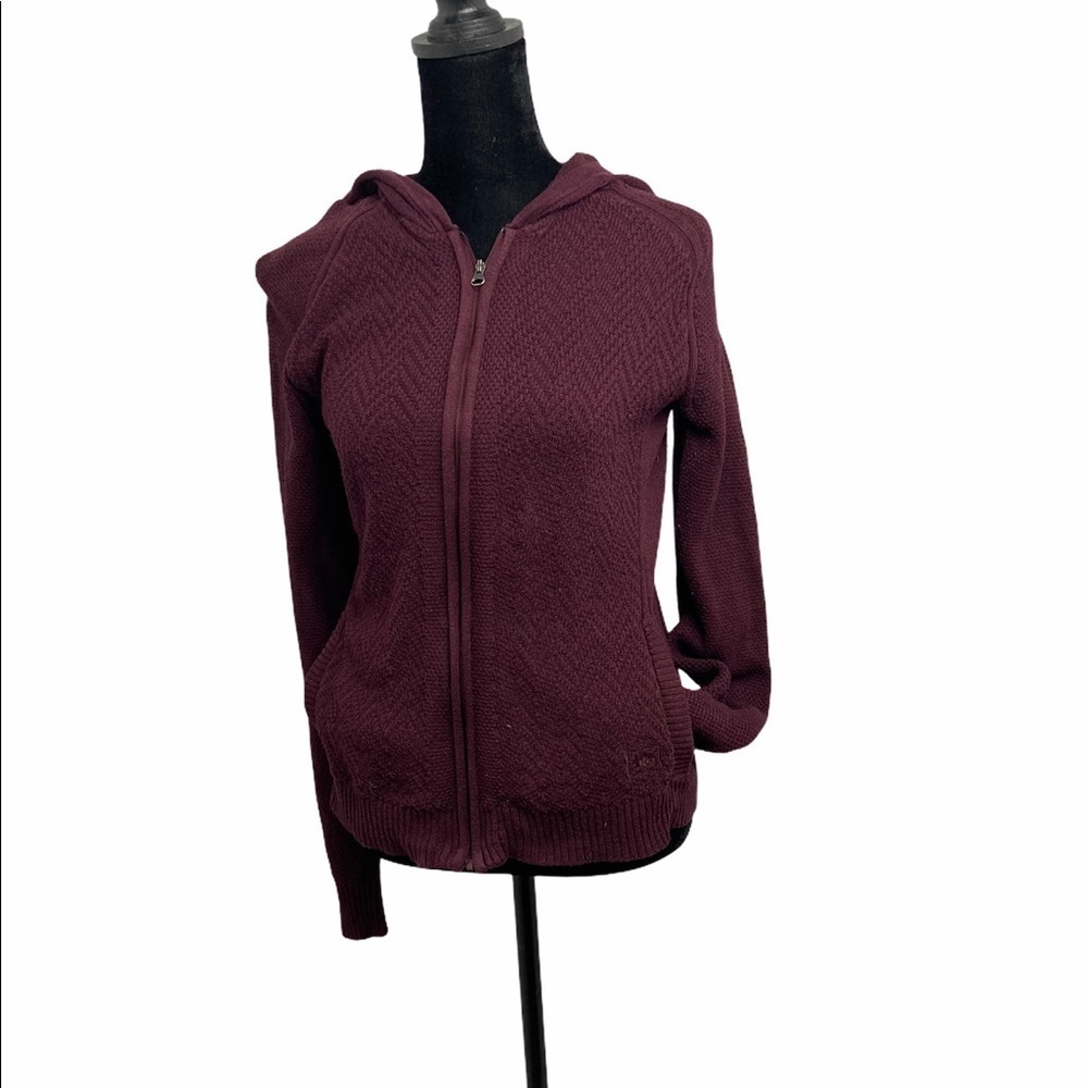 REI sz XS hooded cardigan sweater